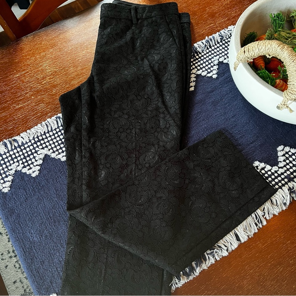 Elegant Black Floral Pants